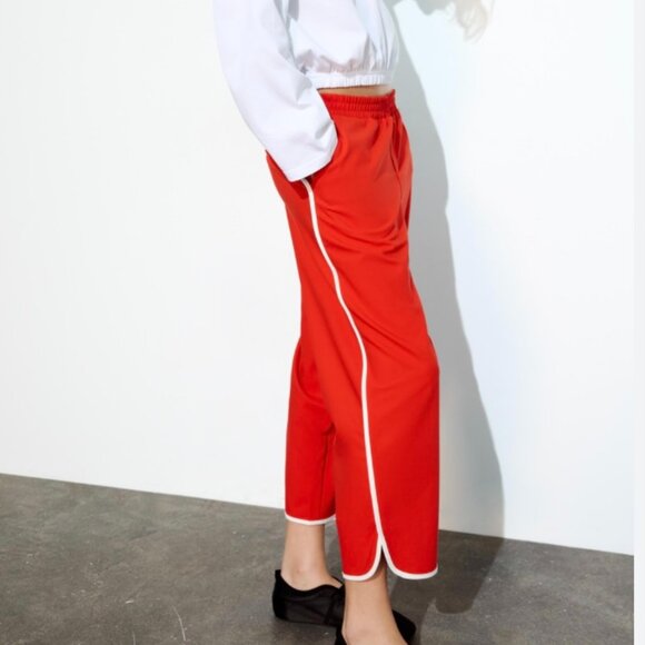 Zara Side Stripe Cropped Pants - Picture 6 of 12